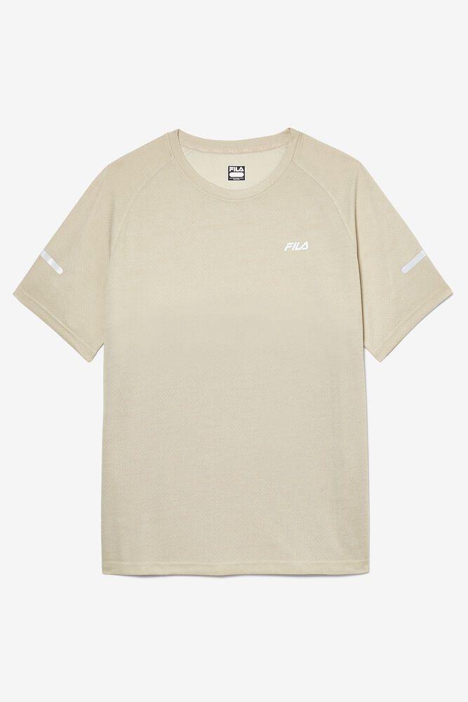 Fila Eros Crew Beige T-Shirt Mens - NZ 28463-BTUV